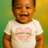 Body bébé blanc Maman et moi amour infini, cadeau naissance original et émouvant, vêtement bébé tendre personnalisé, idée cadeau maman