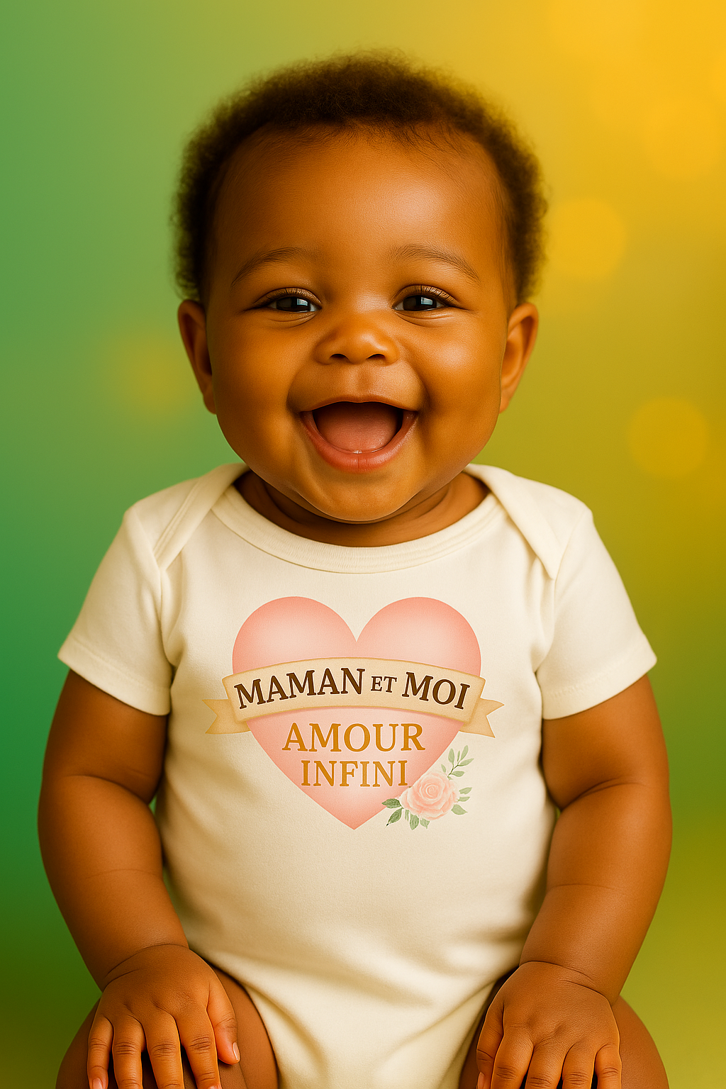 Body bébé blanc Maman et moi amour infini, cadeau naissance original et émouvant, vêtement bébé tendre personnalisé, idée cadeau maman