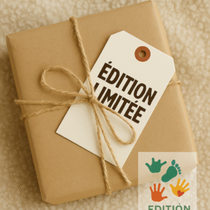 Coffret cadeau bébé en édition limitée, emballage artisanal en papier kraft avec étiquette personnalisée – idée cadeau naissance, baptême ou baby shower