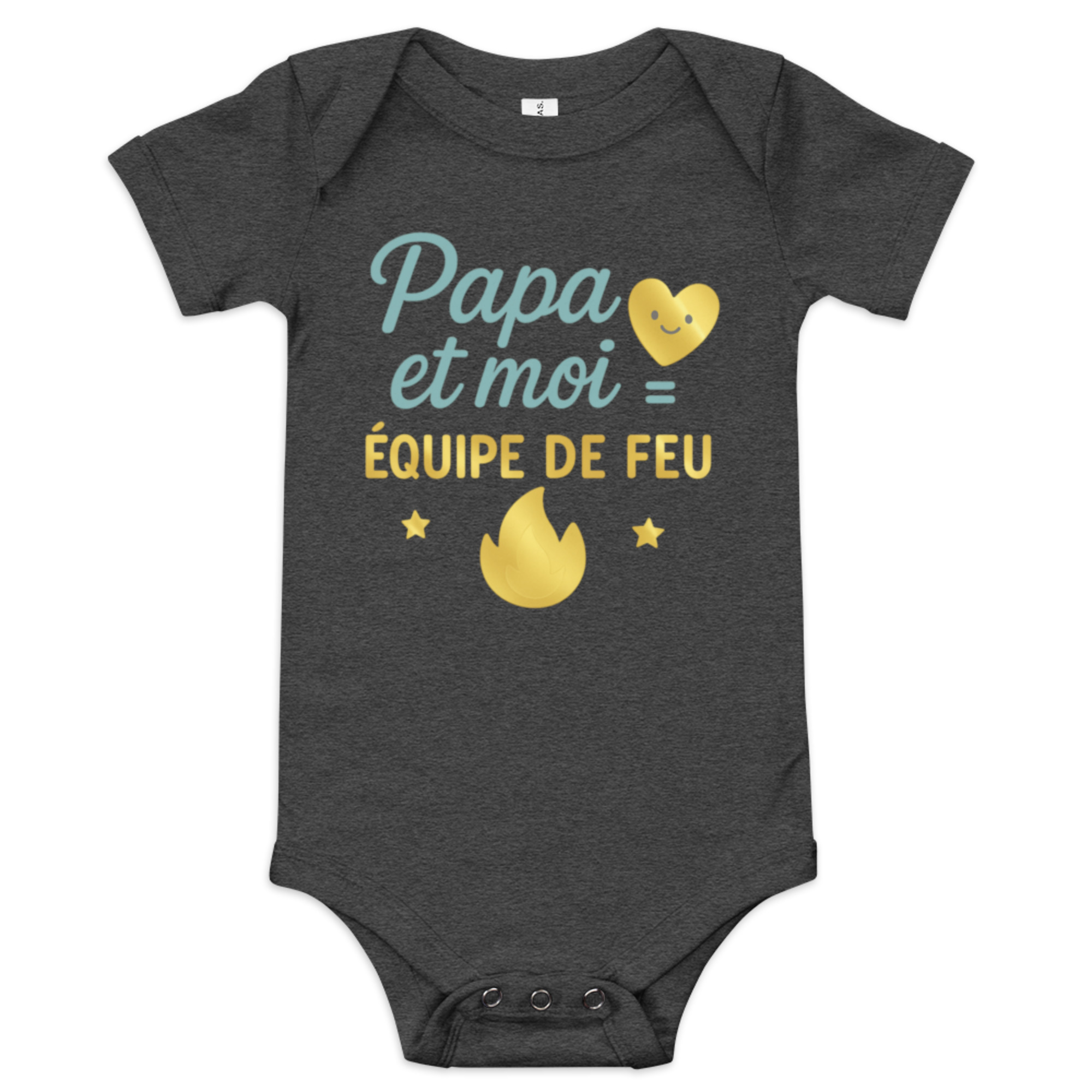 Body bébé Papa et moi = Équipe de feu Cadeau naissance – Image 3