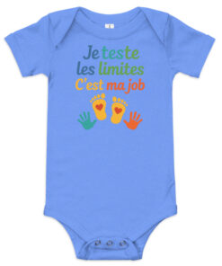 Alternative view of Body bébé humoristique "Je teste les limites"