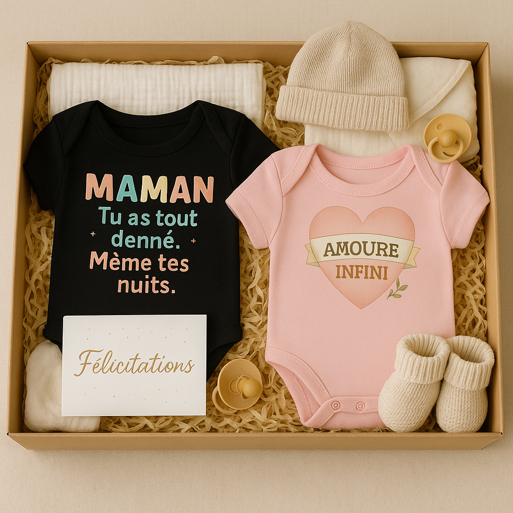 Cadeau de naissance élégant et tendre